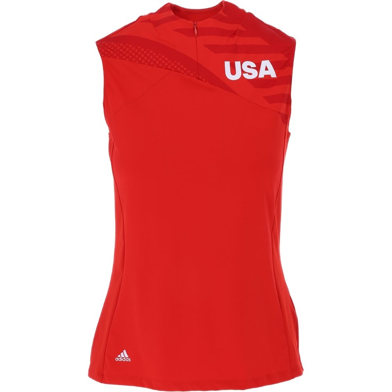 Women’s Printed Mock Sleeveless Polo Shirt