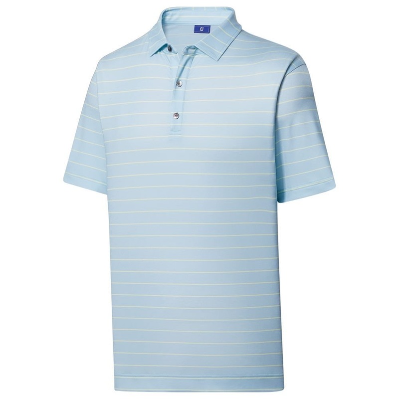 Athletic Fit Open Stripe Jersey Self Collar Polo