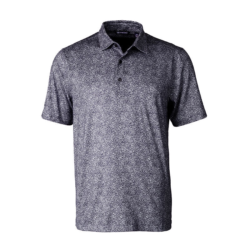 CUTTER & BUCK Pike Constellation Print Men’s Polo (Black)
