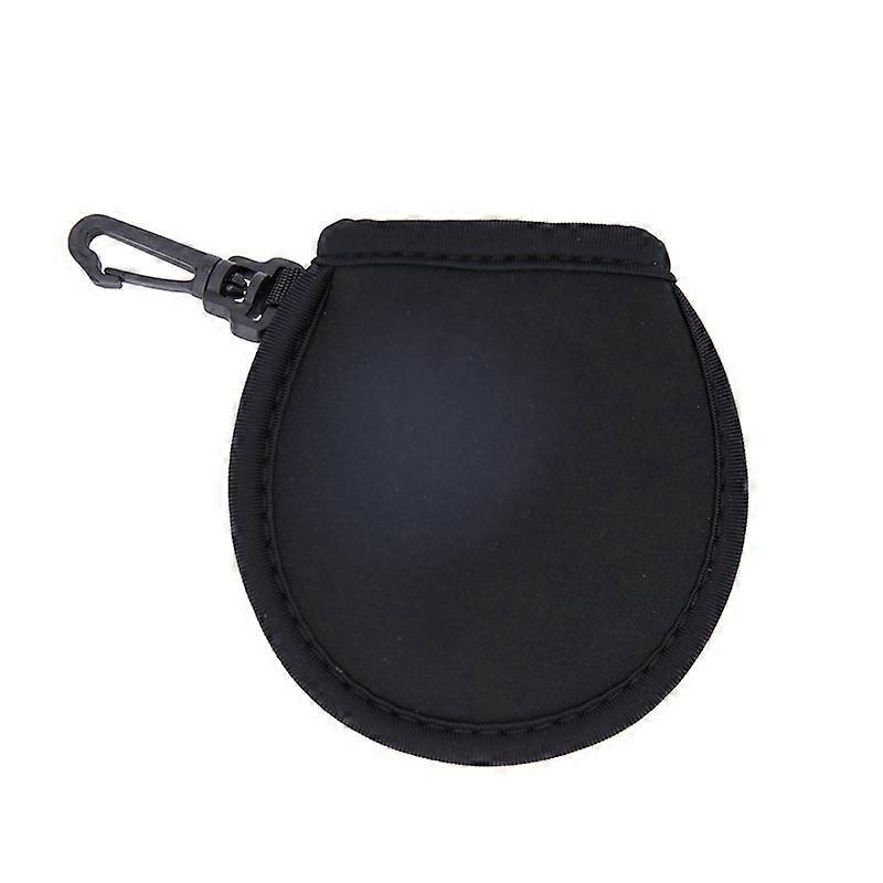 Golf Ball Cleaner Pouch, Portable Golf Ball Washer Pocket Ball Washer With Hanging Clip Buckle Ball Cleaner Bag For Men Ladies(1PC,Black)
