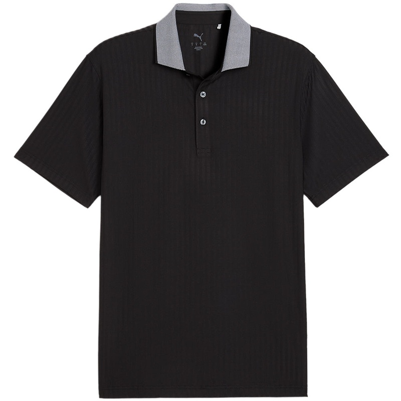 MATTR Stripe Jacquard Polo|Puma Black|Small|Medium|Large|X-Large|XX-Large|XXX-Large