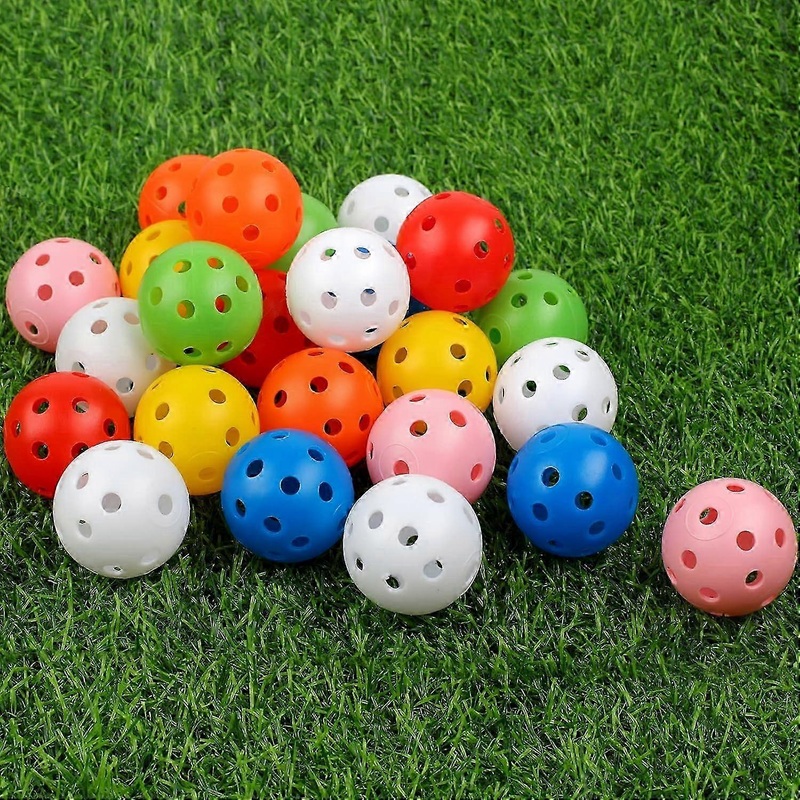 Multicolor 42mm Plastic Golf Balls for Backyard Practice – Pack of 24