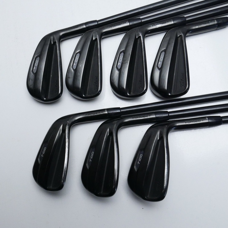 Used Titleist T100 2021 Black Iron Set / 4 – PW / Stiff Flex