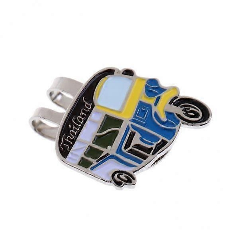 4x Pedicab Pattern Magnetic Hat Clip Golf Ball Marker Suit for Golf Visor
