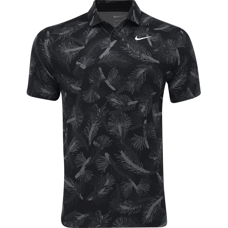 Dri-FIT Tour Pine Print Polo|Dark Smoke Gray/White|Medium