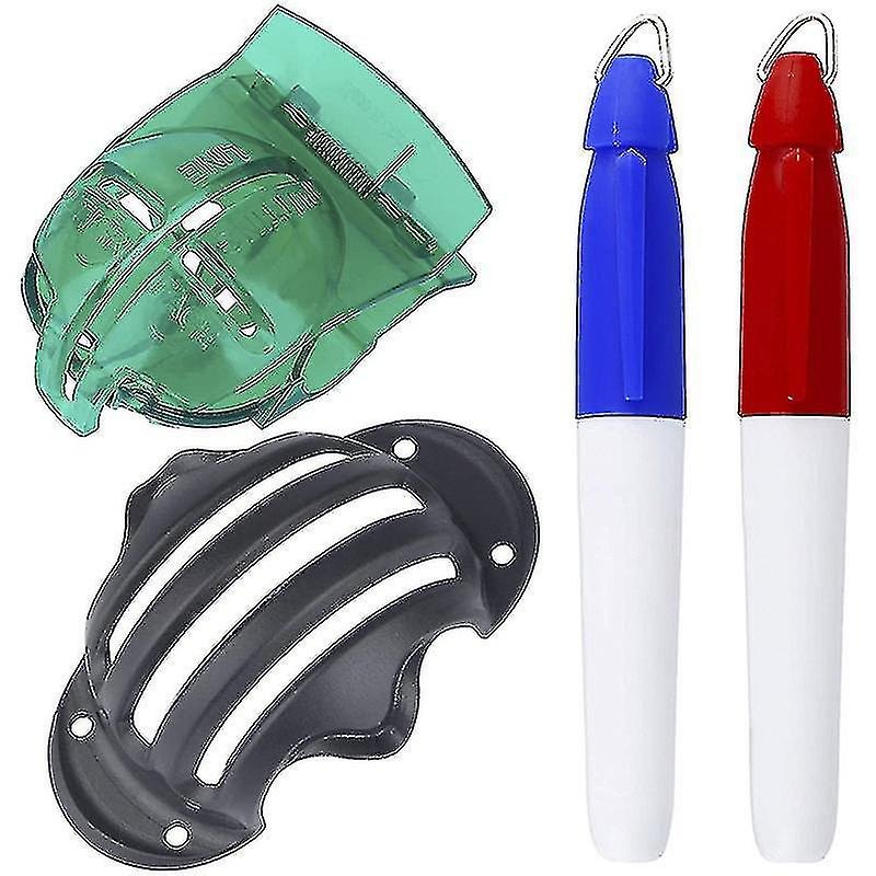 Golf Ball Liner Golf Alignment Kit With Marker Pen, Triple Track Putter Stencil Accessories