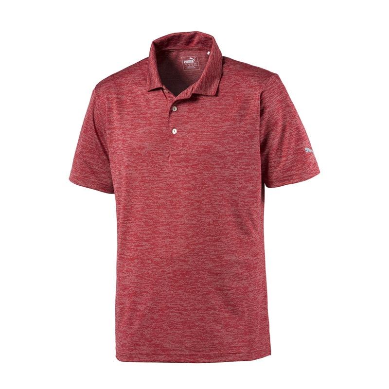 PUMA Icon Golf Heather Men’s Polo (High Risk Red)