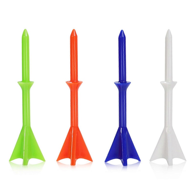 20Pcs Plastic Golf Tees Bright Color High Stability Low Friction Lightweight Portable Short Golf Tees Training Tools
