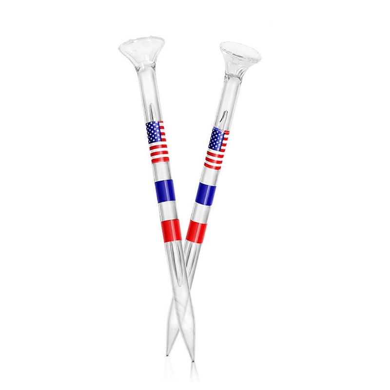 50Pcs Unbreakable Transparent Plastic Golf Tees with Big Cup Low Friction Not Easily Deformed 6