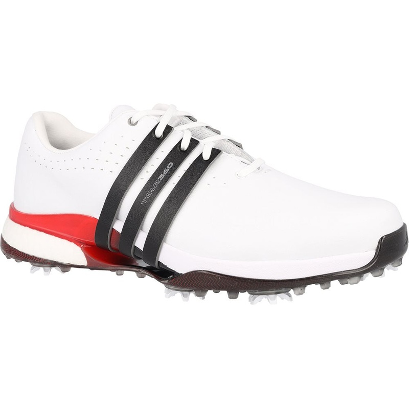 Tour360 24 Golf Shoes|White/Core Black/Lucid Red|White/Collegiate Green/Yellow|8.5|9|10|10.5|11|11.5|12|9.5