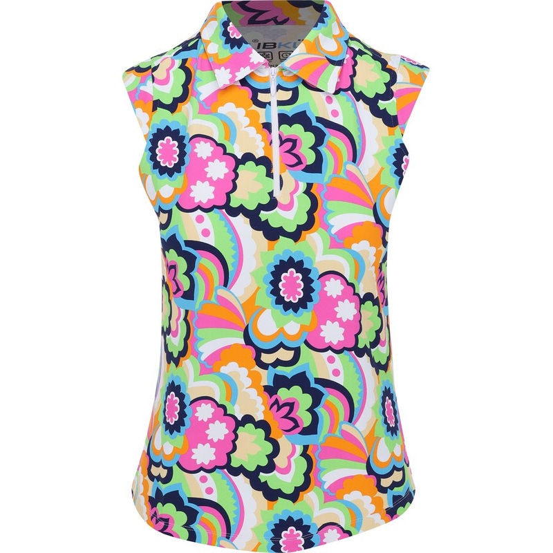 Women’s Sleeveless Polo – Yolanda Print