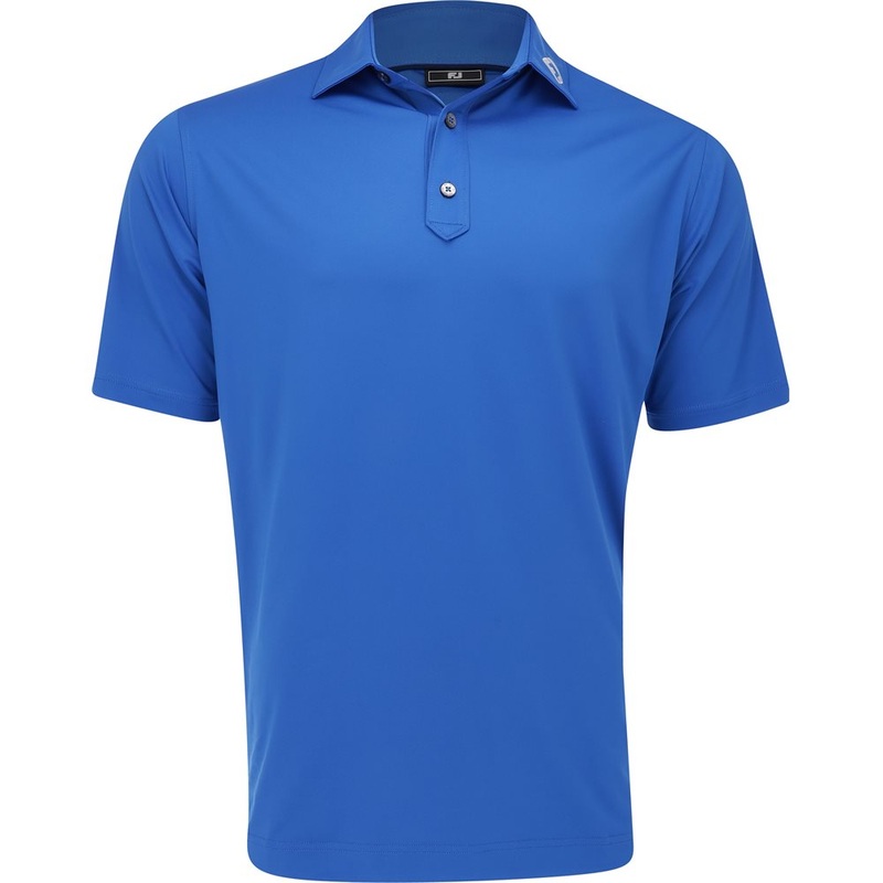 Tour Logo ProDry Performance Solid Lisle Set On Placket Self Collar Polo