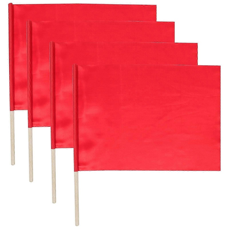 Hand Signal Flags Race Conducting Flags Wood 4Pcs