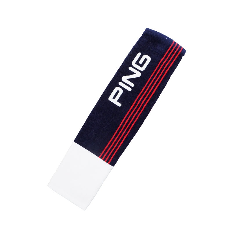PING Tri-Fold Towel (Navy/Red)