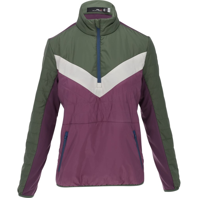 Women’s Quilted Woven Icon Fleece 1/4 Zip Hybrid ColorBlock Jacket Midlayer
