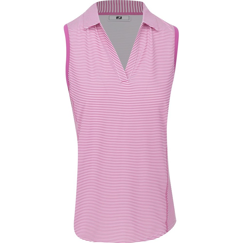 Women’s Stripe Open Placket Sleeveless Shirt