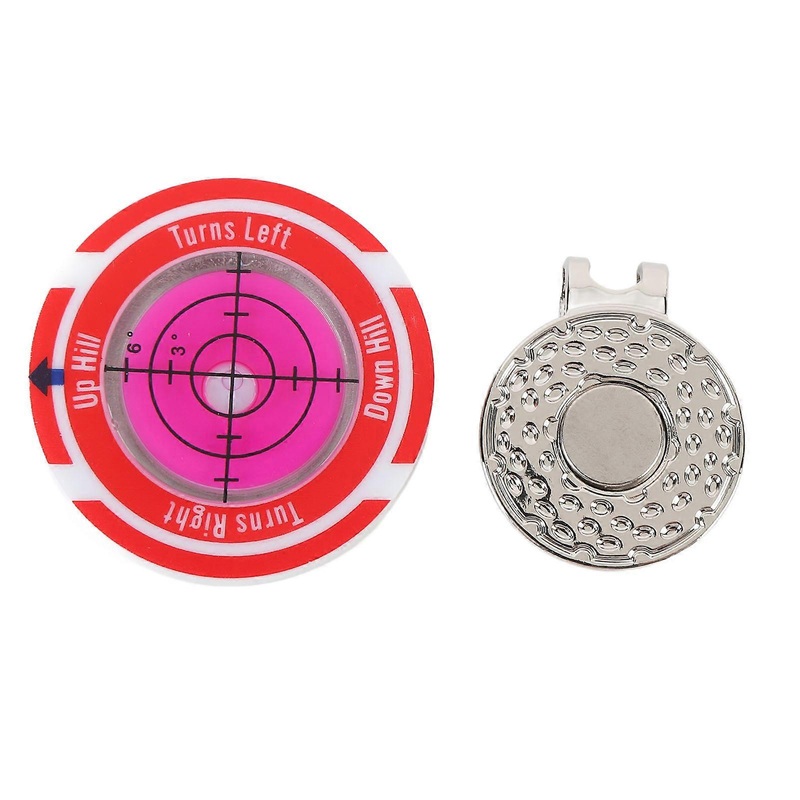 Ball Marker with Hat Clip High Accuracy Portable Lightweight Golf Round Bubble Level for Training