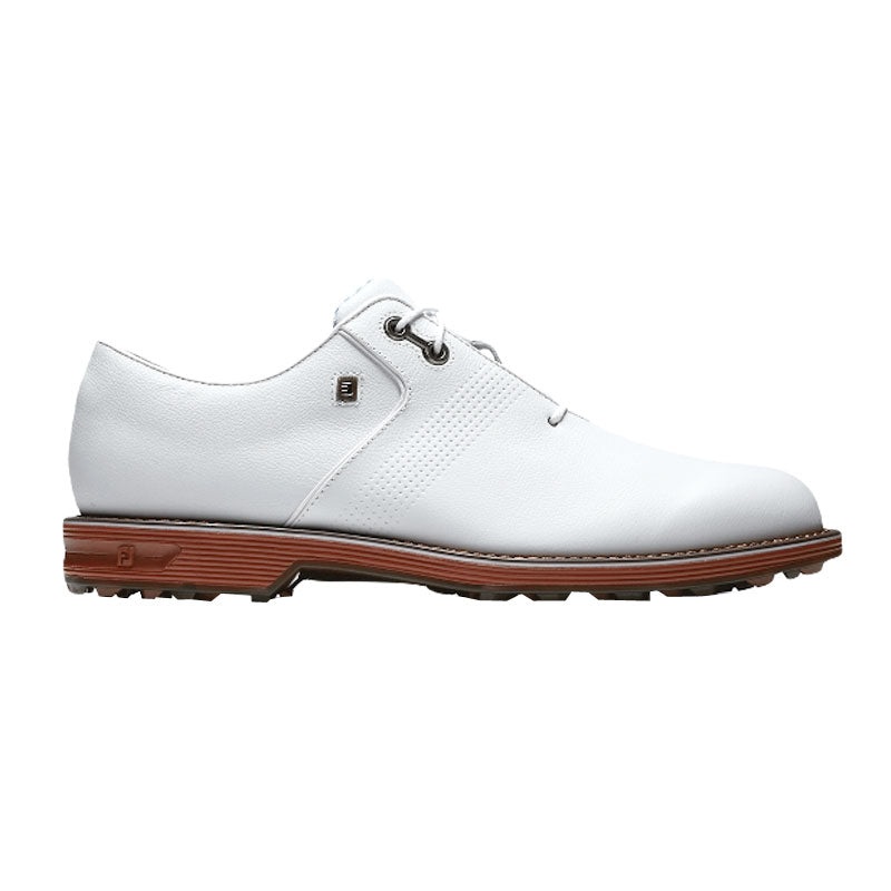 FOOTJOY Premiere Series Flint Men’s Spikeless Shoes (White/Brown/Red)