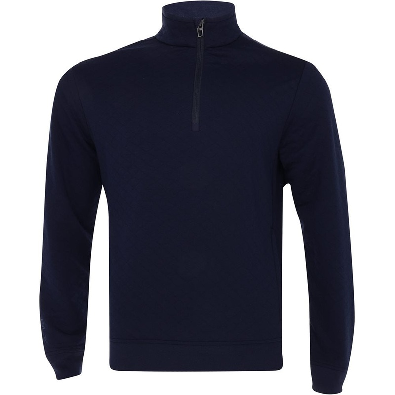 Quilted Double Knit 1/4 Zip On Seam Pocket Midlayer