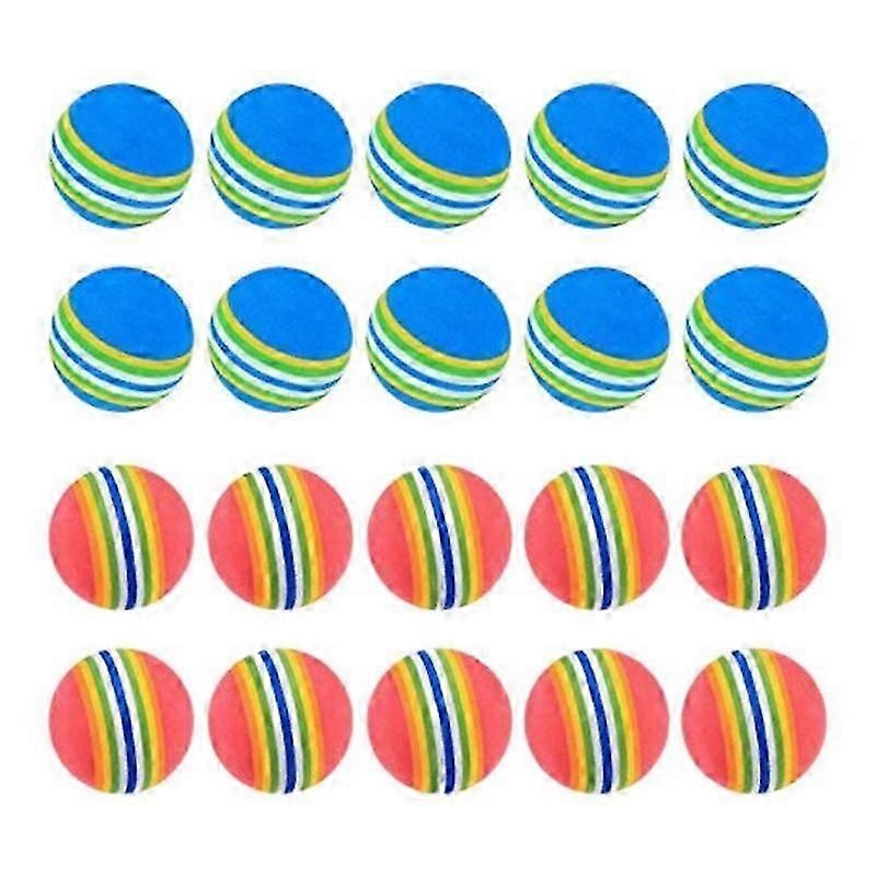 20 Pcs Golf BallsSoft Foam Garden Golf Balls Practice Golf Balls Sponge Rainbow Golf Balls for Indo