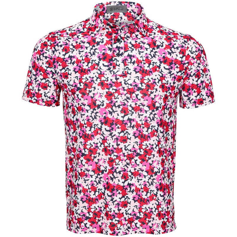 Camo Floral Tech Pique Polo|Lava|Small|Medium|Large|X-Large|XX-Large