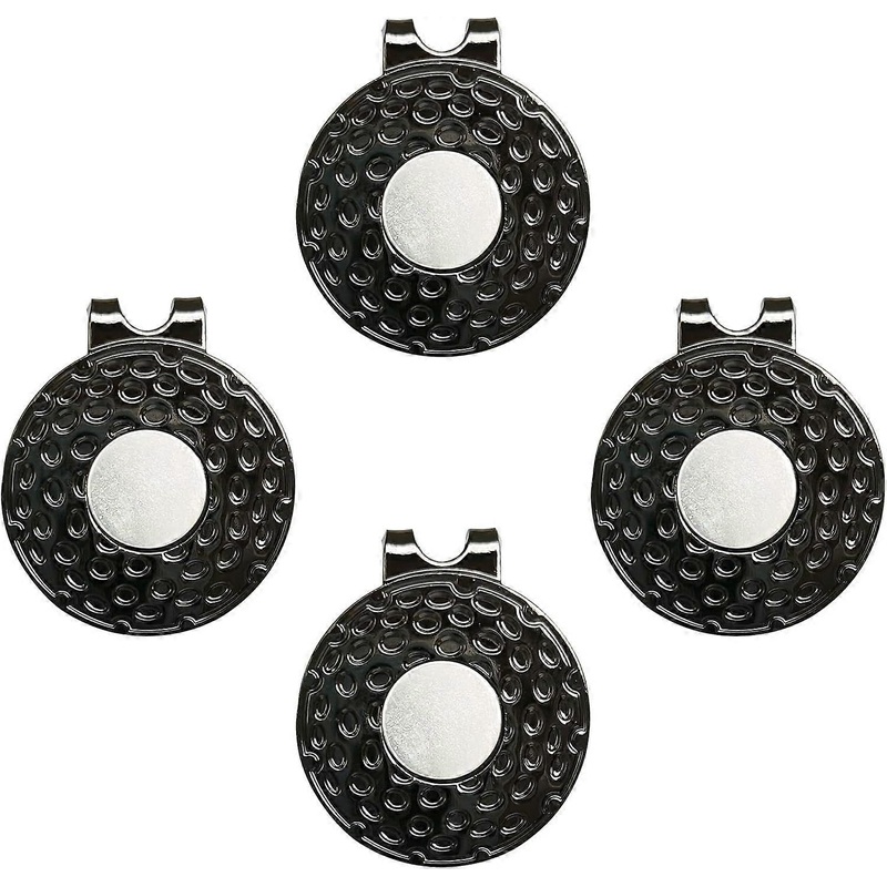 (Black, Bronze)Magnetic Golf Hat Clips 4 6 or 8 PCS Ball Marker Holders for Golf Gloves Hats Bags Caps Visor Belt