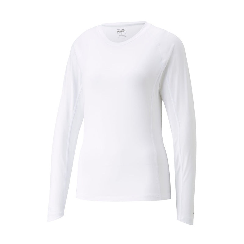 PUMA YouV Women’s Crew Long Sleeve T-Shirt (White)
