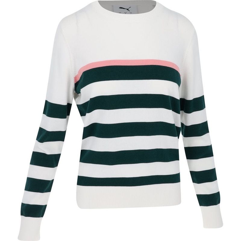 Women’s Resort Stripe Sweater|Warm White/Dark Myrtle|Small|Medium|Large|X-Large