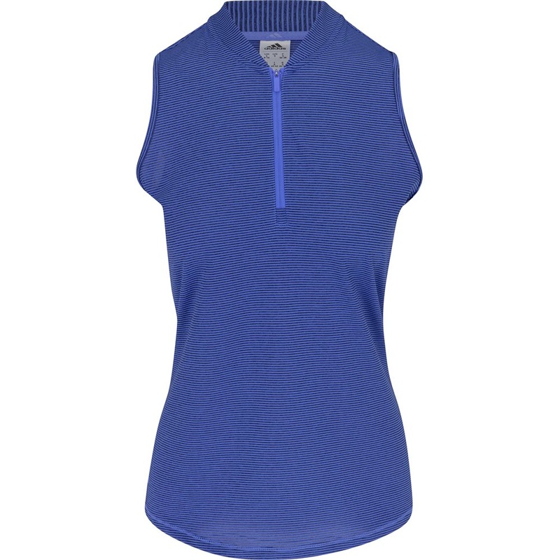 Women’s Two-Color Ottoman Sleeveless 1/2 Zip Golf Polo