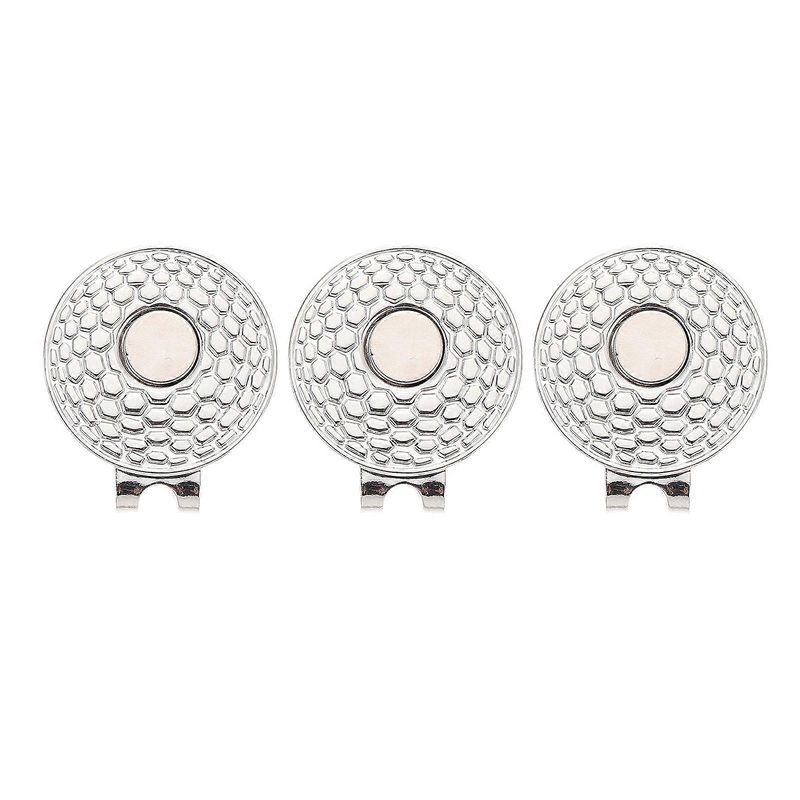 3pcs Zinc Alloy Golfing Hat Clips Golfs Ball Aiming Markers Golfs Supplies