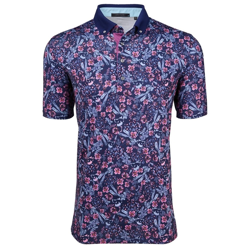 Desert Floral Polo|Maltese Blue|Small|Medium|Large|X-Large|XX-Large