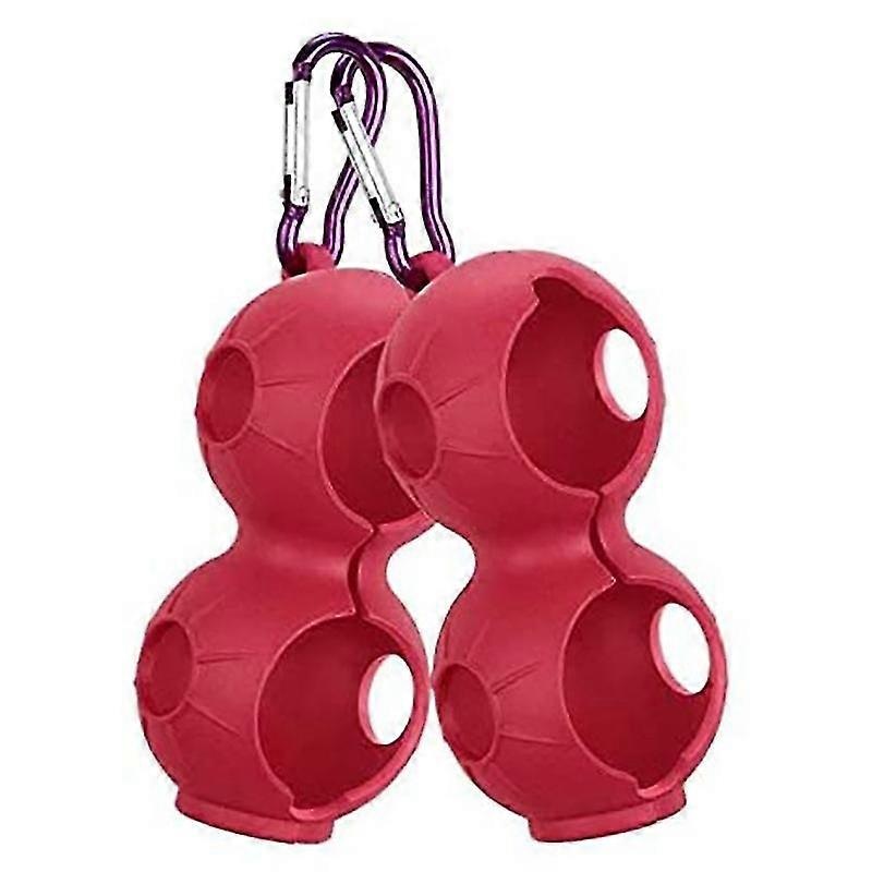 Golf Ball Holder Portable Golf Ball Pouch Bag Holder For2pcs-Red
