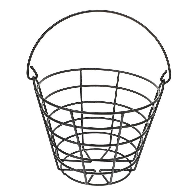 Golf Basket Ball Check Game Wire Balls Holder – Indoor Outdoor Bucket for Golf Balls, Dark Green Iron, Random Colors