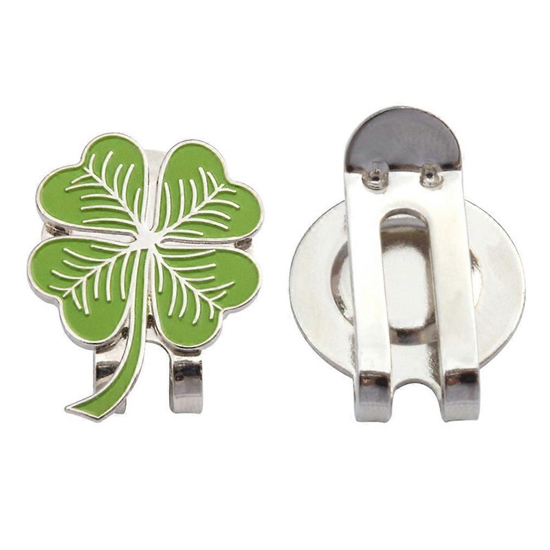 Hat Clip For Travel Golf Markers Hat Clip Clover Shape Metal Material 2Pcs