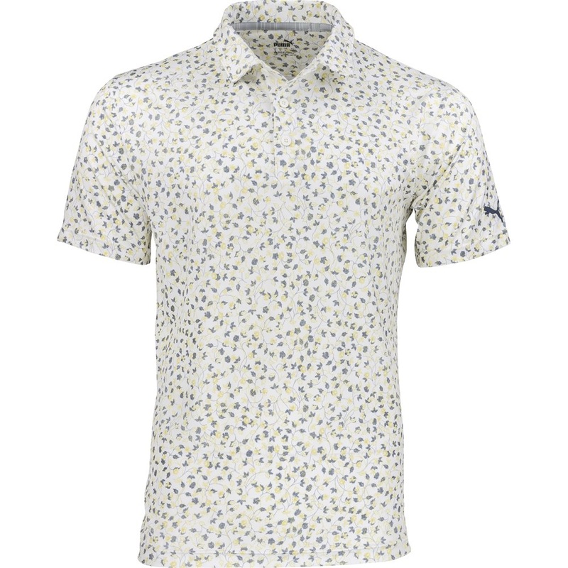 MATTR Fancy Plants Golf Polo|Bright White/Mustard Seed|X-Large