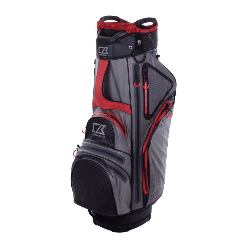 CUTTER & BUCK 9 Waterproof Cart Bag (Grey/Red)