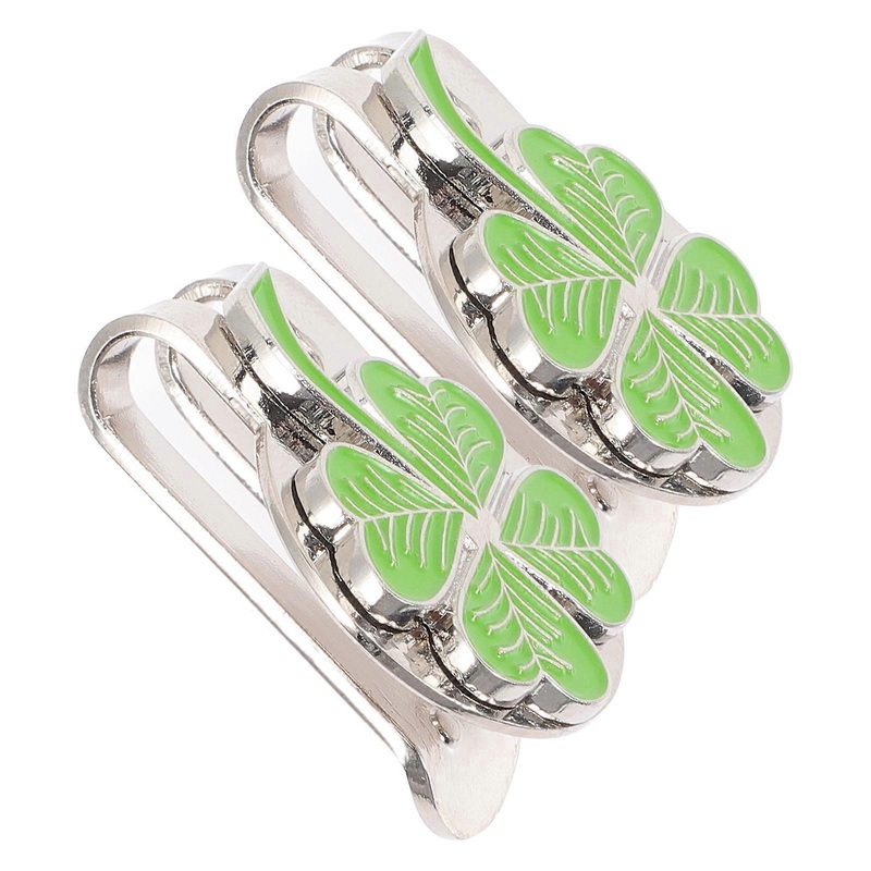 Magnetic Golf Hat Clips with Clover Ball Markers  Stylish and Portable Golf Accessories for Marking