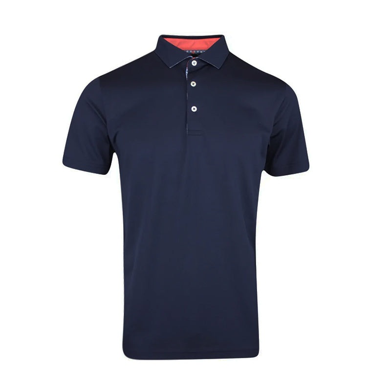 PUMA Pique Gingham Solid Men’s Polo (Deep Navy)