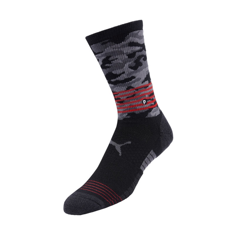 PUMA Tech Men’s Crew Socks (Black/Red)