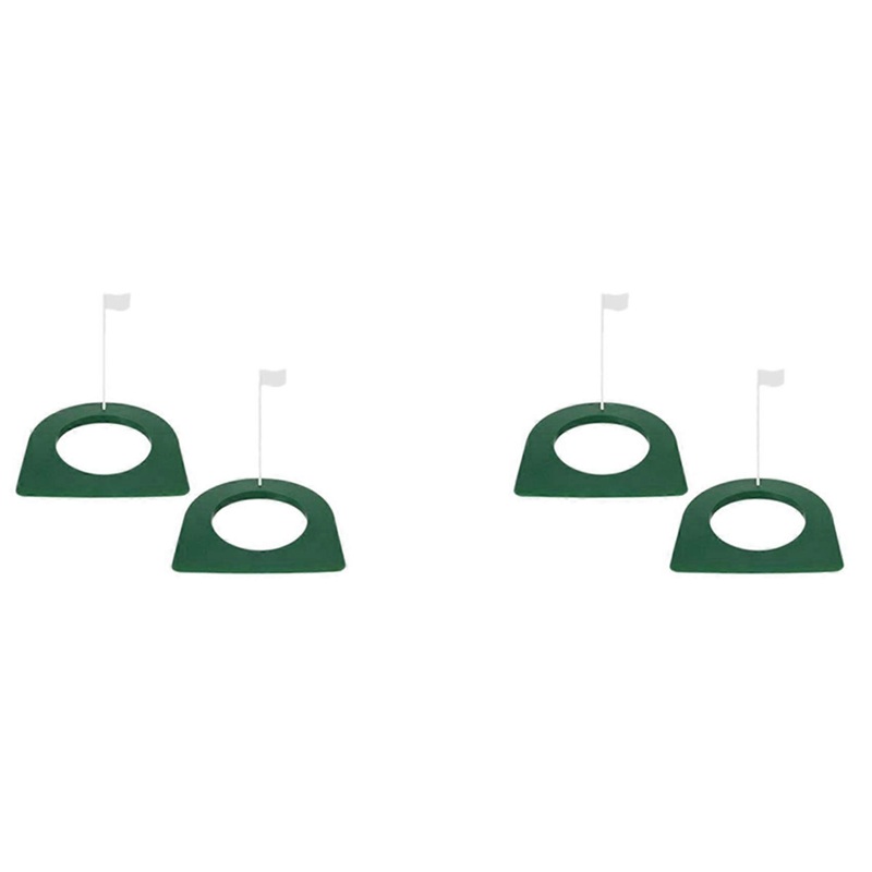 4 Pcs Golf Putting Cup and Flag Golf Putting Hole Practice Aids with Flag for Golf Putting Training