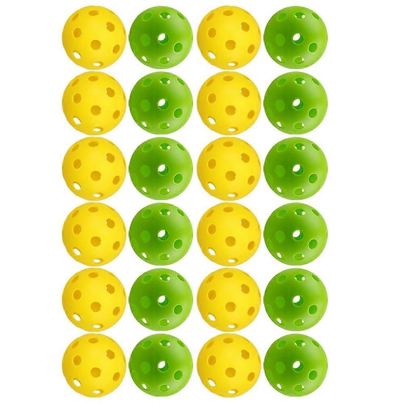 Colored Practice Golf Balls PE Plastic Indoor Sports Beginners 24Pcs