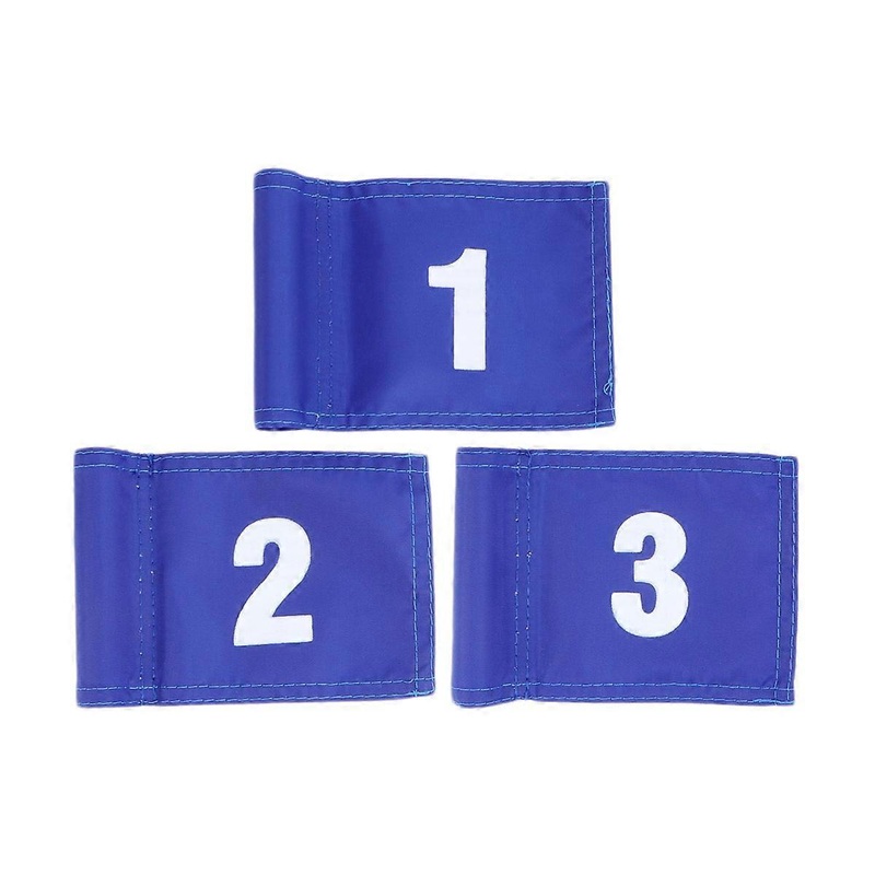 Pin Marker Flag Landscape Flags Backyard Golf Flag Golfer present 12 X 18cm Blue 3Pcs