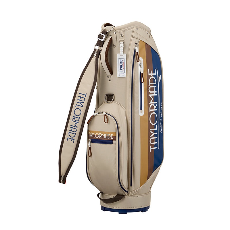 TAYLORMADE 9 Golden-State Cart Bag (Beige/Navy)