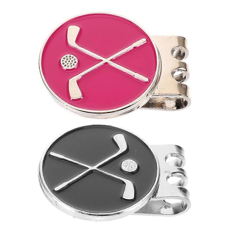 Golf Ball Marker Clip Magnetic Detachable for Golf Tournaments Assorted Color Zinc Alloy with Accurate Positioning 2Pcs