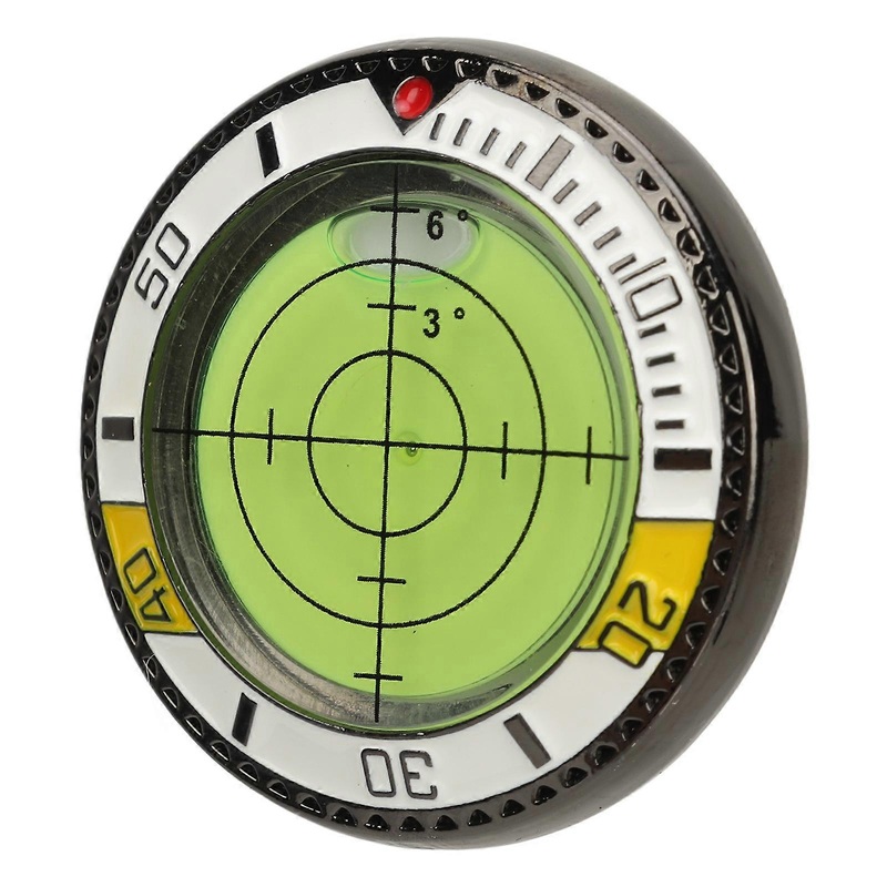 Golf Green Reader Dual Side Putting Aid Ball Marker with Bubble Level Accurate Portable Golf Accessory for Sports Outdoor Yellow White