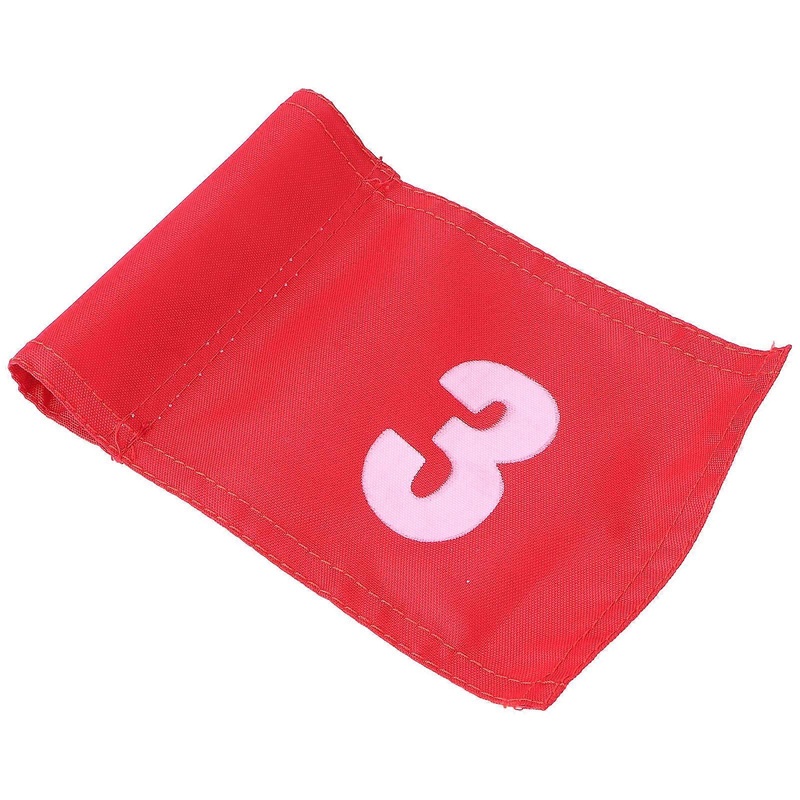 Golf Training Aid Marking Flag Red 19x13cm Nylon Material For Backyard 1Pcs