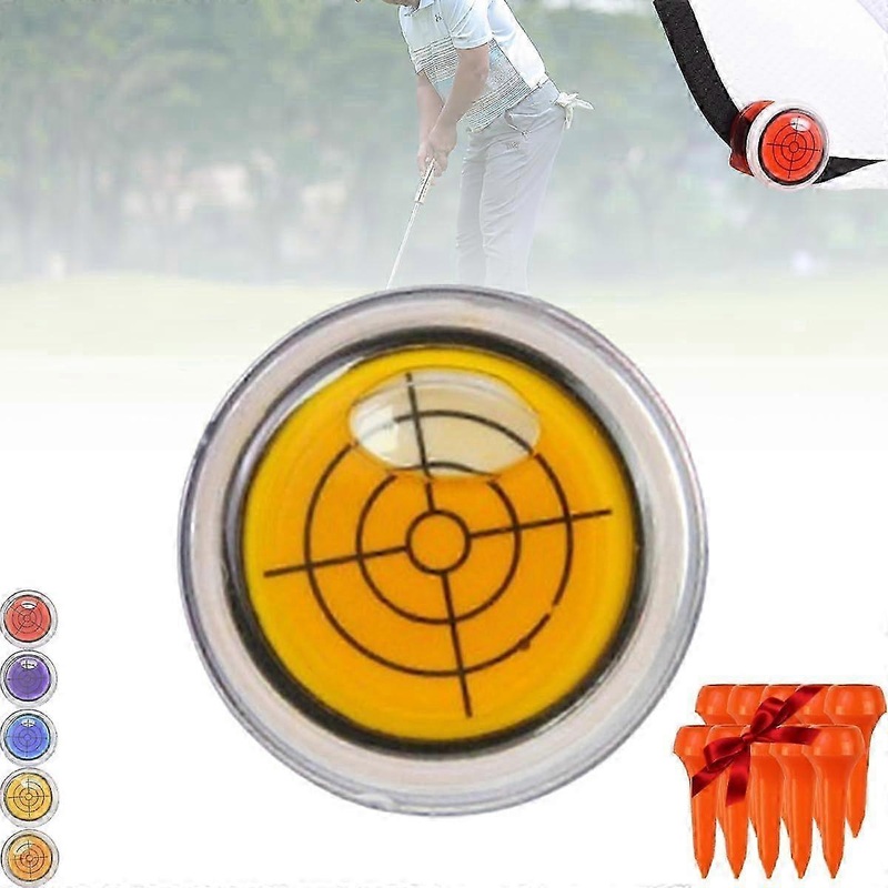 Improved Golf Ball Marker with Level Function: Round Cap Clip for Accurate Games