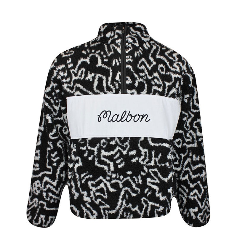 MALBON GOLF x Keith Haring Sherpa Men’s Pullover Shirt (Black)