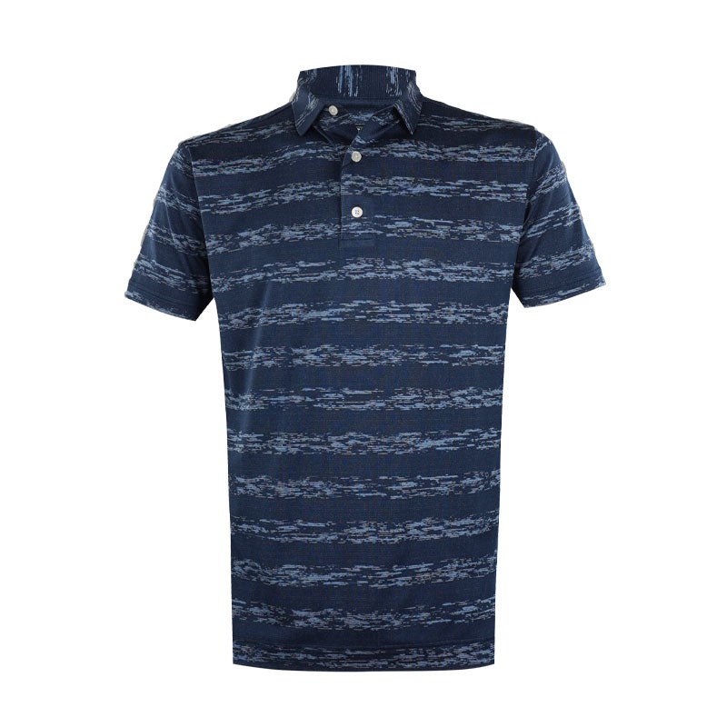 FOOTJOY Ikat Stripe Lisle Men’s Polo (Navy)