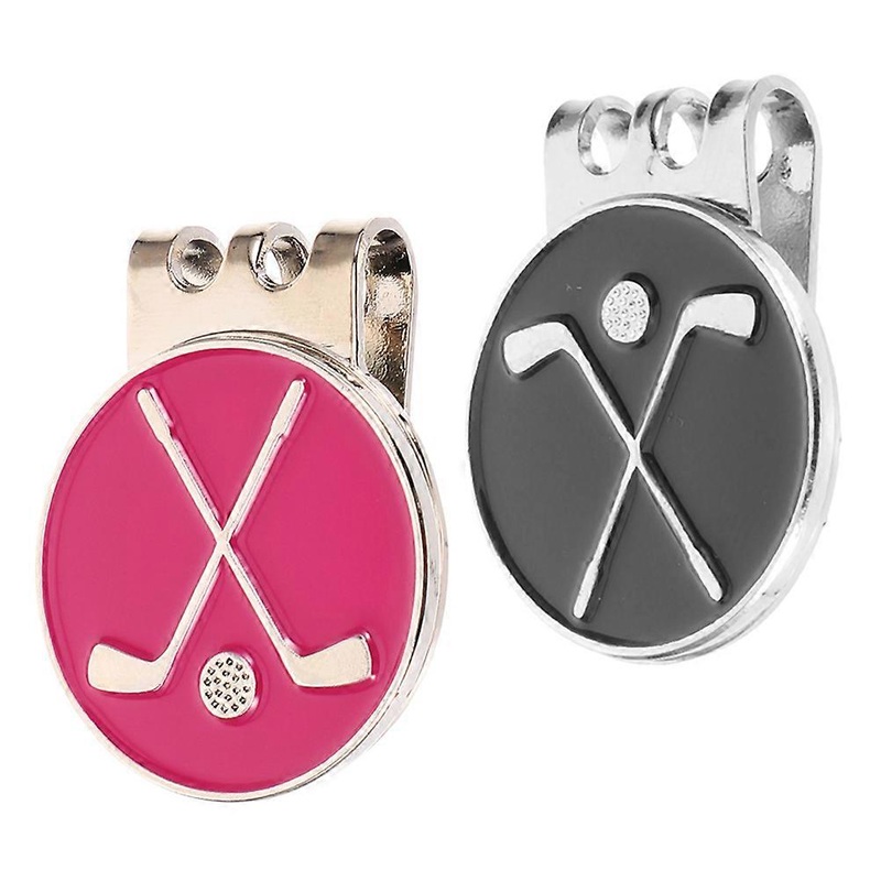 Golf Ball Markers Essential Golf Hat Clip For Golf Tournaments And Practice Sessions Black 2Pcs